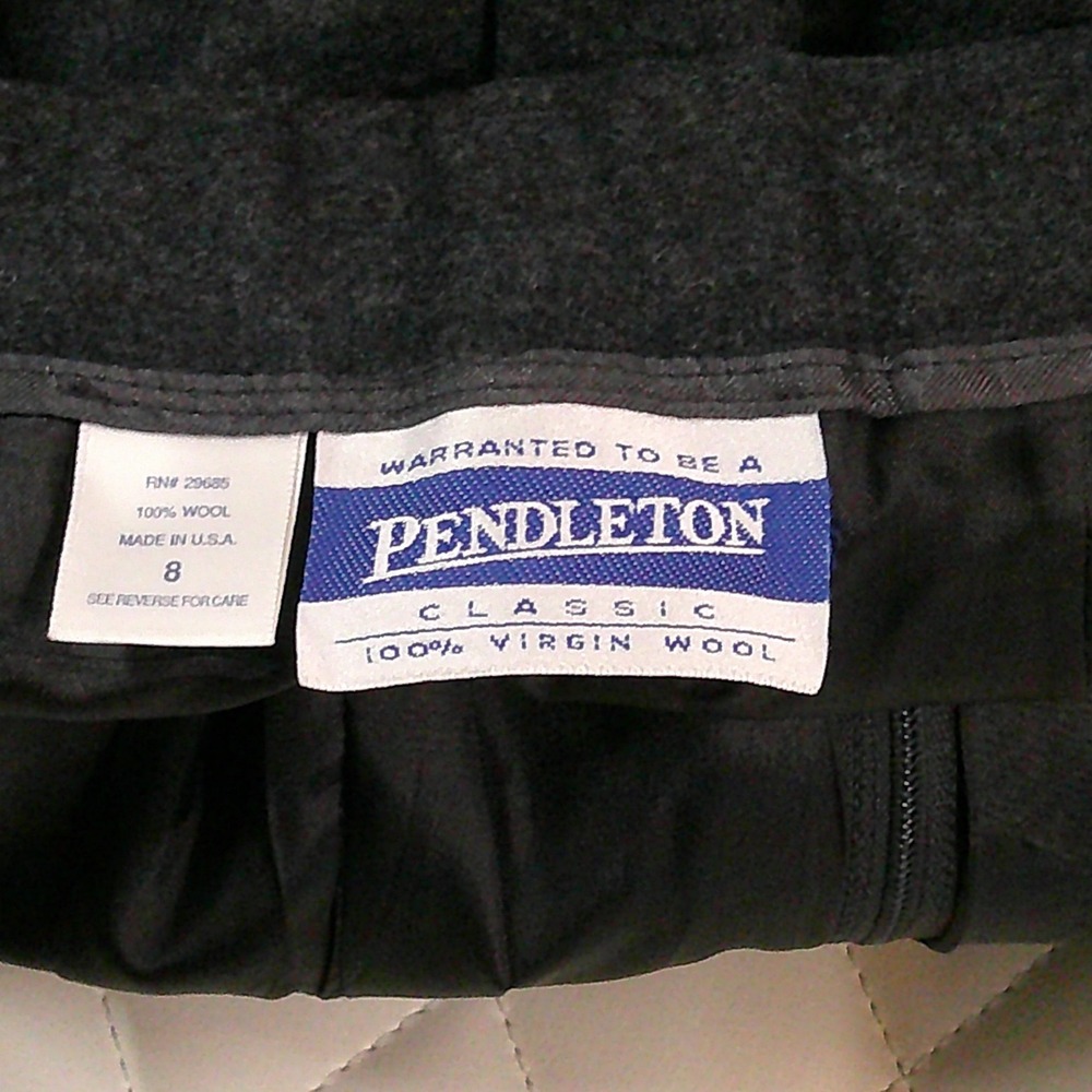 Pendleton Classic Women's Wool Pants Charcoal Gra… - image 3